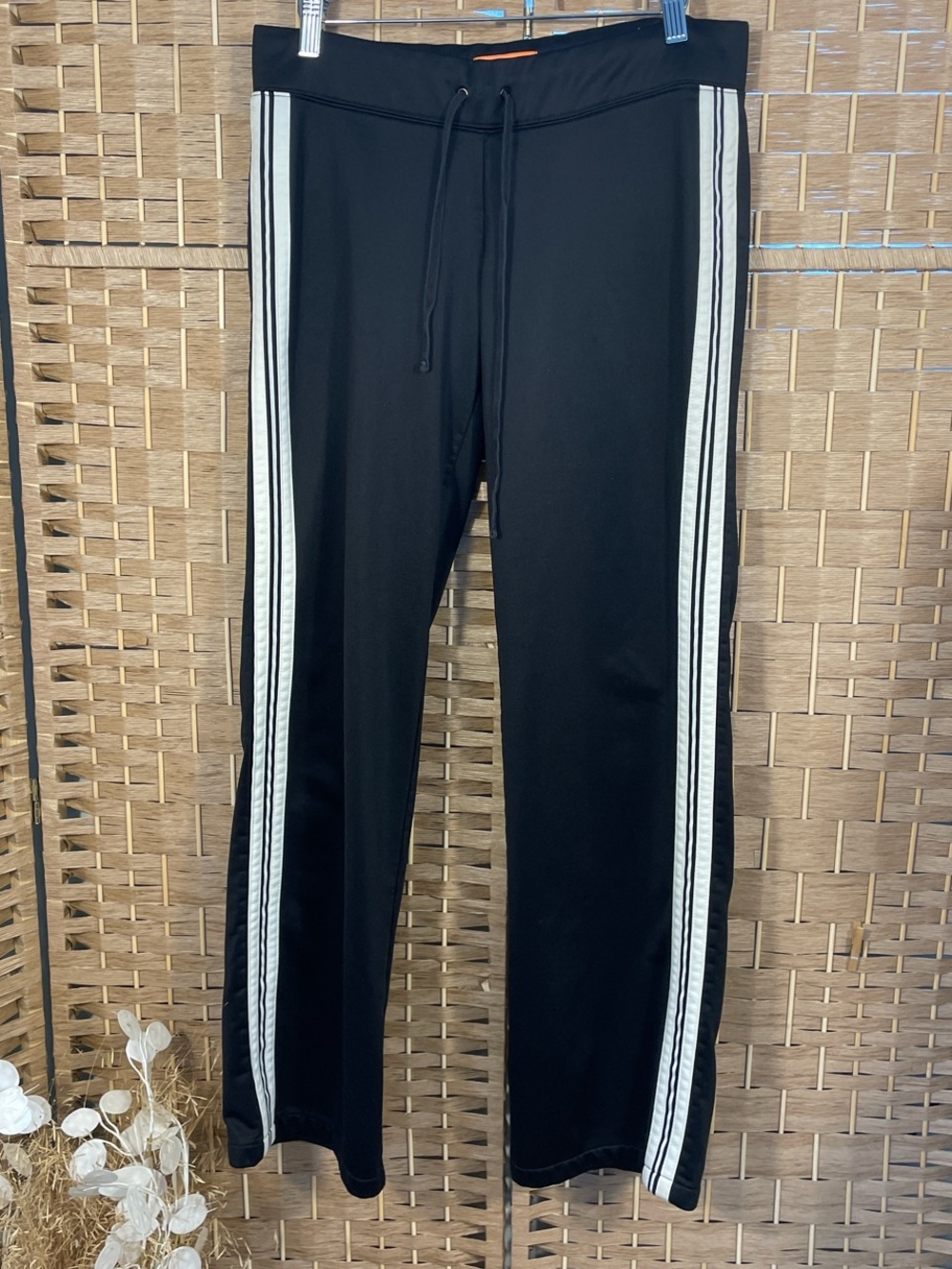 Juicy Couture Black Track Pants with White Side Stripes